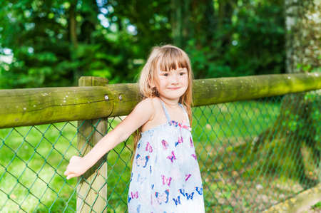 Summer portrait of a pretty little girlの写真素材
