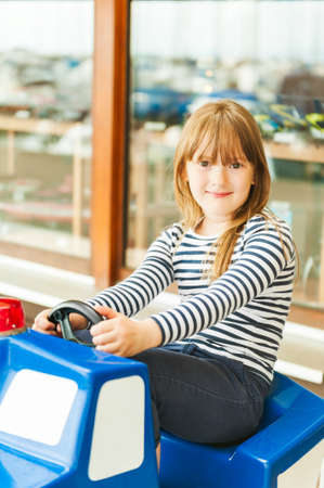 Outdoor portrait of a cute little girlの写真素材