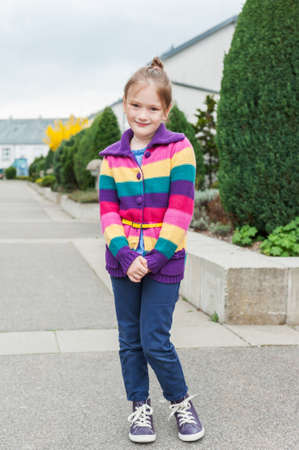 Outdoor portrait of a cute little girlの写真素材
