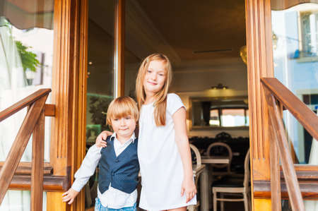 Portrait of adorable childrenの写真素材