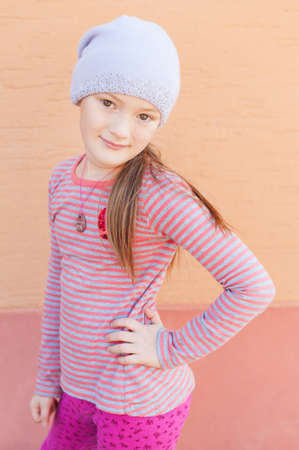 Outdoor portrait of a cute little girlの写真素材
