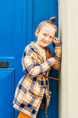 Fashion portrait of a cute little girlの写真素材