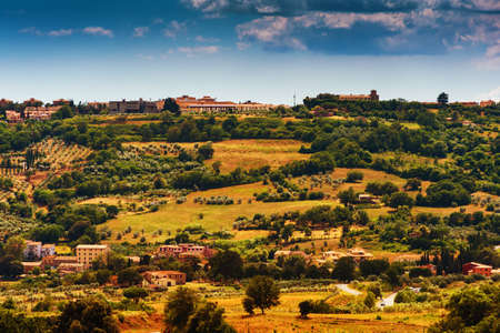 Beautiful landscape of Massa Marittima area, Province of Grosseto, Tuscany, Italyの写真素材