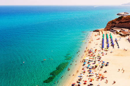 Beach in Tropea, Calabria, Italyの写真素材