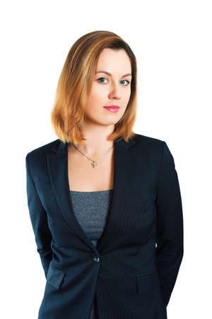 Business portrait of 35 year old woman in formalwearの写真素材