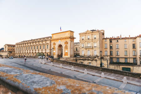 Arc de Triumphe, Montpellier, Franceのeditorial素材