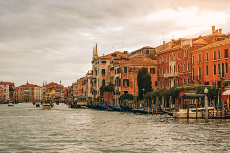 Canal in Venice, Italy. Architecture and landmarks of Veniceのeditorial素材