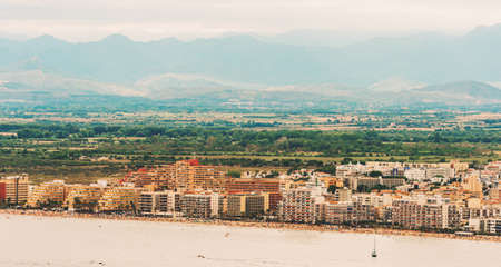 Beautiful landscape of Roses town, Girona, Costa Brava, Spainの写真素材