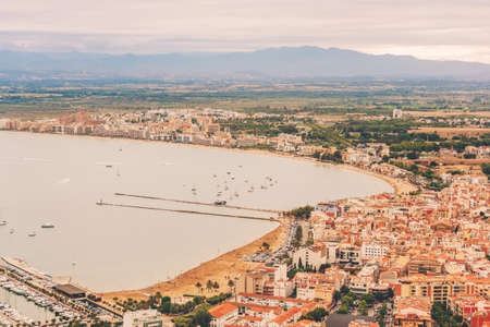 Beautiful landscape of Roses town, Girona, Costa Brava, Spainの写真素材