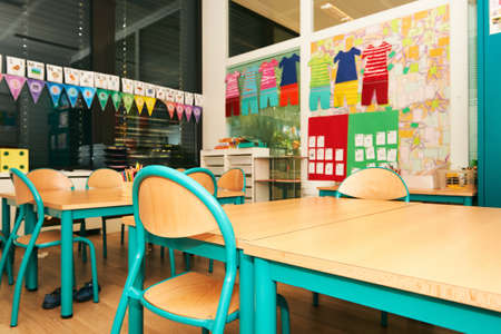 Elementary classroom, back to school conceptの写真素材