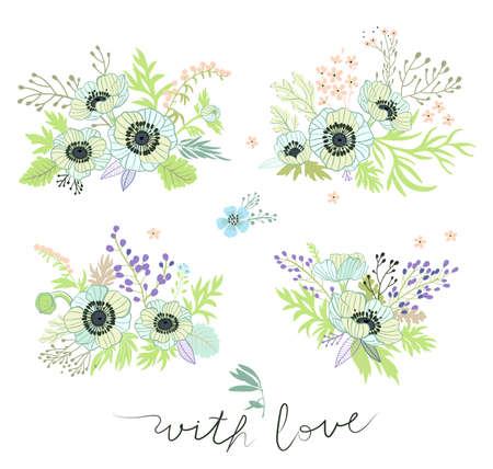 Set flowers.のイラスト素材