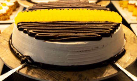 Oriental sweets in a wide range, cakes, baklava, Turkish delight with almonds, cashews and...