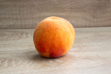 Peach fruits collection isolated. Ripe peaches on a white background and a tree backgroundの写真素材