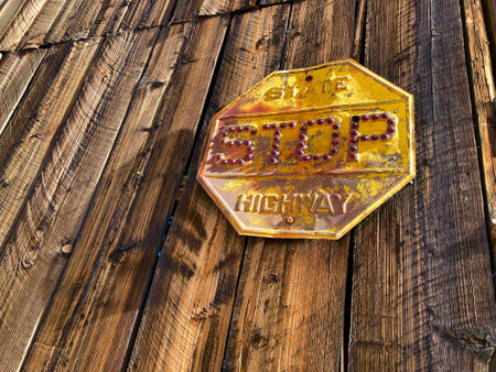 Old stop sign