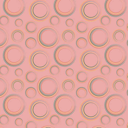 Colorful Hand Drawn Circles Patternのイラスト素材
