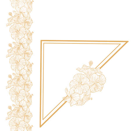 Vector design with copy space for text with hibiscus flowersのイラスト素材