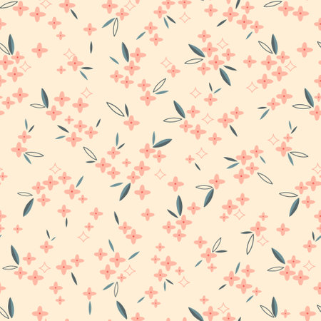 Seamless Floral Pattern in vectorのイラスト素材