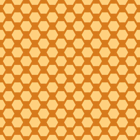 Yellow honeycomb seemless pattern.のイラスト素材