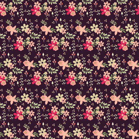 Classic wallpaper vintage flower pattern backgroundのイラスト素材
