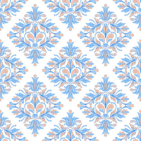 Floral wallpaper. Classic Baroque floral ornament.のイラスト素材