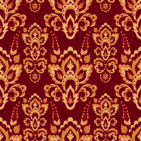Floral wallpaper. Classic Baroque floral ornament.のイラスト素材