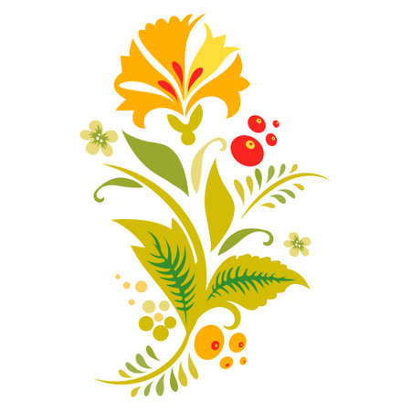 Vector floral ornament in vintage style, great for layout embellishment. Vector illustrationのイラスト素材