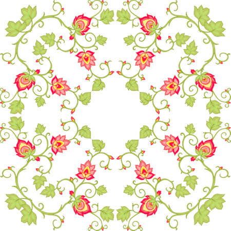 Seamless pattern Tradition mughal motifのイラスト素材