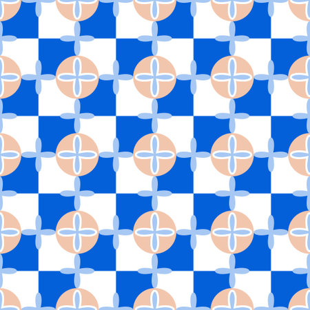 Talavera pattern. Moroccan tile mosaic.のイラスト素材