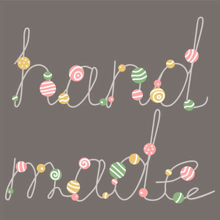 Vector isolated element. Hand drawn doodle. Illustration with lettering Hand made.のイラスト素材
