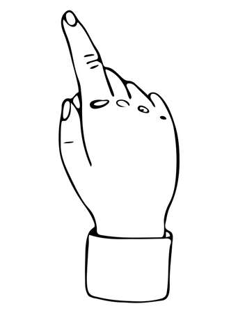 Vector isolated element. Hand, thumbs up. Point a fingerのイラスト素材