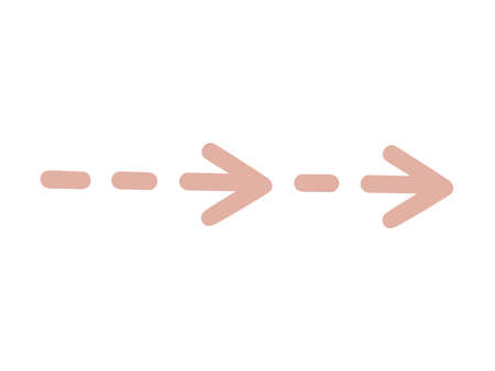 Isolated vector element. An abstract arrow indicates the direction. Color image on a white background. The print is used for packaging design.のイラスト素材
