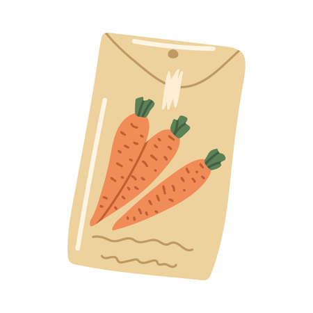 Vector isolated element. Seeds for planting. Vegetables. gardening. springtime. Color image on a white background. The print is used for packaging design.のイラスト素材