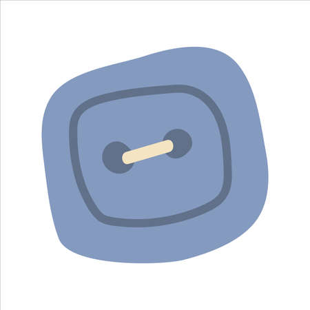 Vector isolated element. A button. Sewing. handmade work. Knitting. Color image on a white background. The print is used for packaging design.のイラスト素材