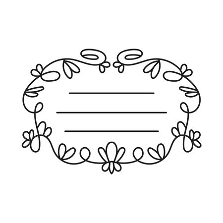 Frame with a pattern. Black. The print is used for packaging design, logo. Vector hand drawn illustration. For scrapbooking.のイラスト素材