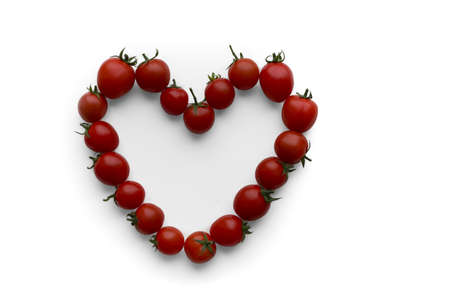 Tomatoes love heartの写真素材