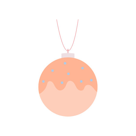 Christmas Tree toy. Christmas ball. Flat vector illustration.のイラスト素材