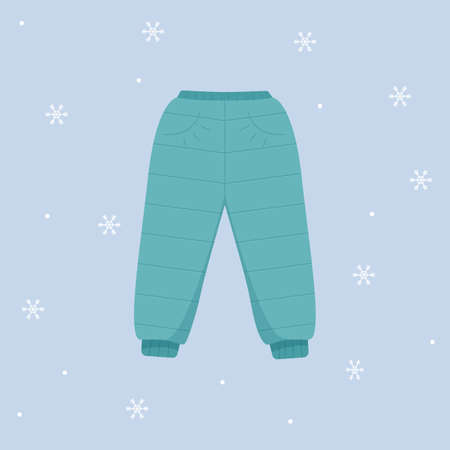 Winter pants. Warm pants Winter clothingのイラスト素材