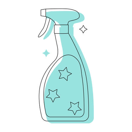 detergent icon isolated on white background. Flat vector illustration.のイラスト素材