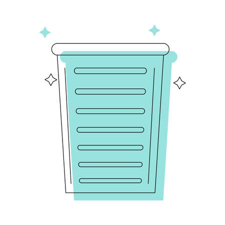 laundry basket icon isolated on white backgroundのイラスト素材