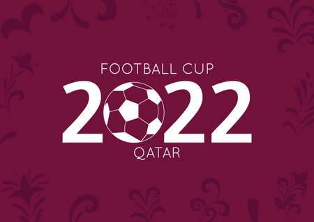 Football cup 2022. Football championship. Flat vector illustration.のイラスト素材