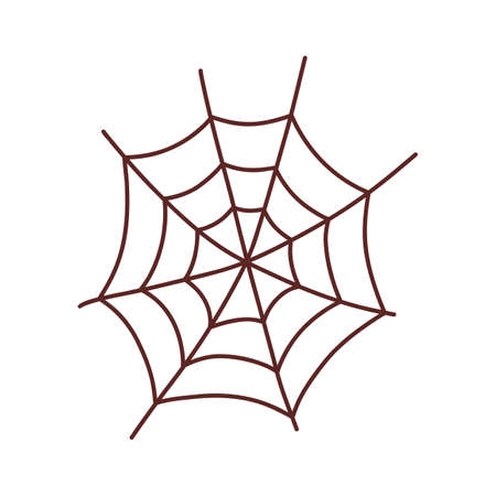 Web spider cobweb. Halloween element. Trick or treat concept. Vector illustration in hand drawn styleのイラスト素材