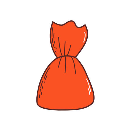 Halloween sweet. Halloween elements. Trick or treat concept. Vector illustration in hand drawn style.のイラスト素材