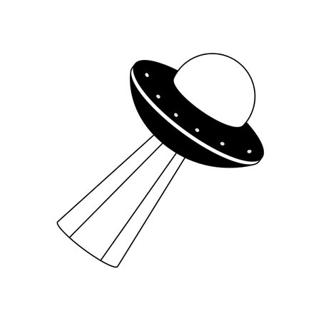 UFO tattoo in y2k, 1990s, 2000s style. Emo goth element design. Old school tattoo. Vector illustrationのイラスト素材