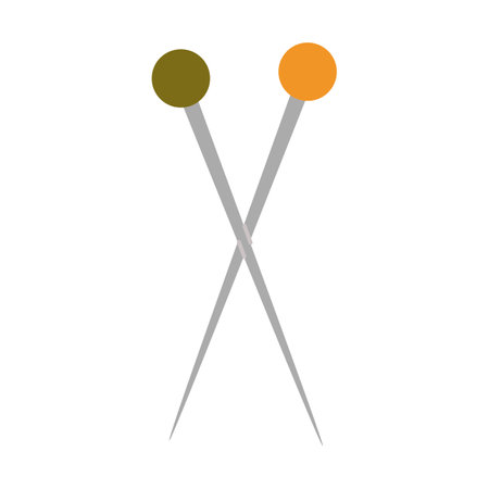 Needle. Knitting tool. Hobby time, handmade thingsのイラスト素材