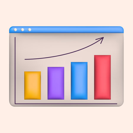 3D diagram design. Social media marketing concept. Vector render illustration.のイラスト素材