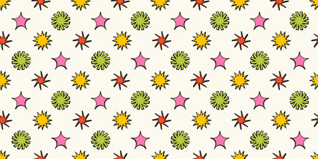 Abstract graphic elements seamless pattern. Minimalist figures in trendy brutal style. Vector...