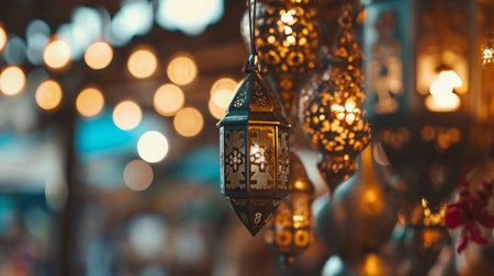 Fawanis. Arabic candle lantern. Muslim feast of the holy month of Ramadan Kareem.の素材