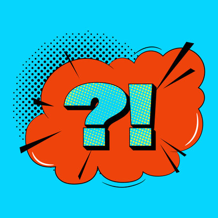 Question mark speech bubble in trendy pop art style. Comic sound effect.のイラスト素材
