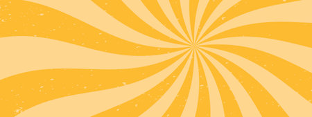 Groovy swirl starburst background. Retro spiral rays. Vintage abstract pattern with grunge texture. Funky wave bgのイラスト素材
