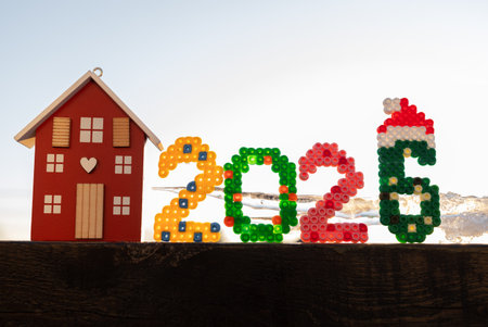 New Years and Christmas greeting concept for 2025.